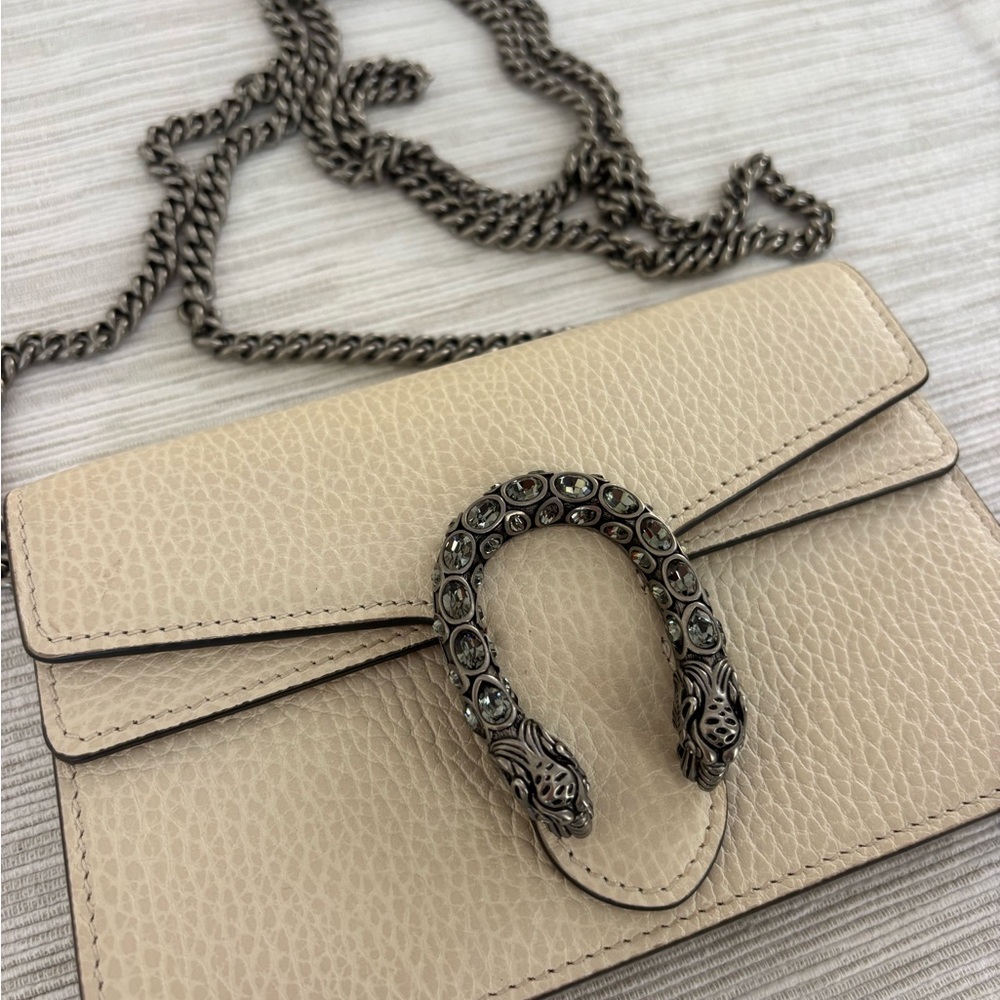 Gucci Dionysus Mini Bag in Ivory Leather with Dust bag